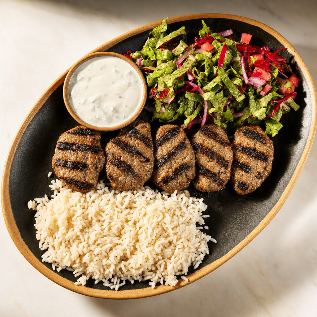 Kofte Meatballs Platter.
